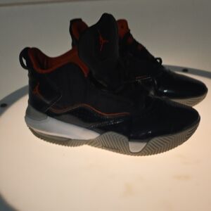 Jordan Black and Red Kids Sneakers